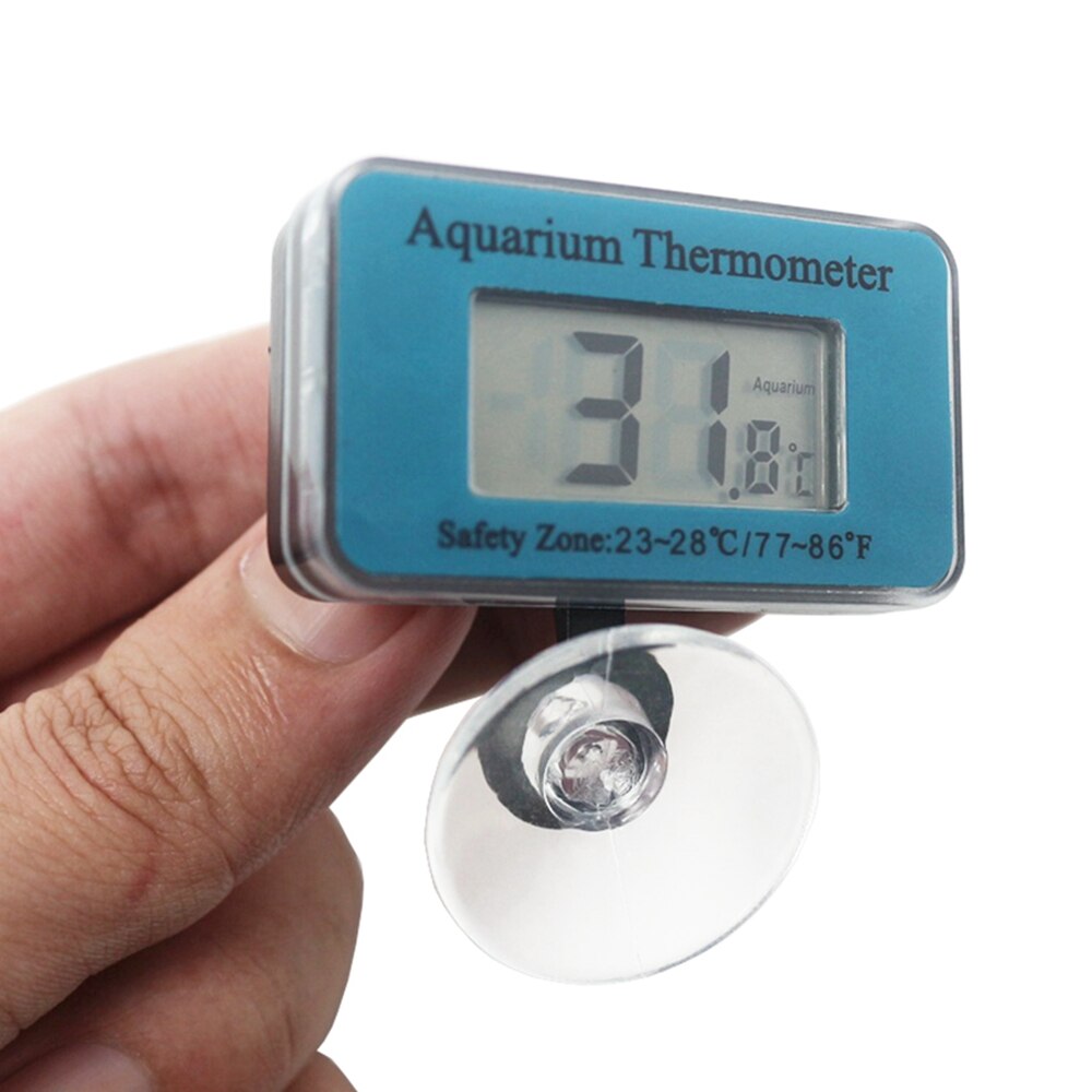 Termómetro de acuario LCD Digital Termómetro de acuario con ventosa para  tanque de peces de agua Terrario Temperatura para peces y reptiles como