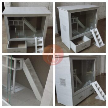 Terrario Premium en Melamina para Erizos, Hamsters, Jerbos y más / con cajonera - Imagen 2